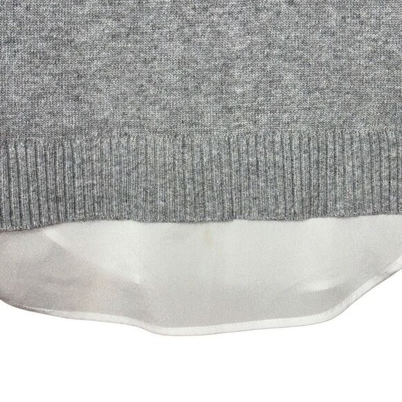 Anthropologie Moth Tunic Gray Sweater Dress Shirttail Layered Hem Womens Size XS - Picture 8 of 10